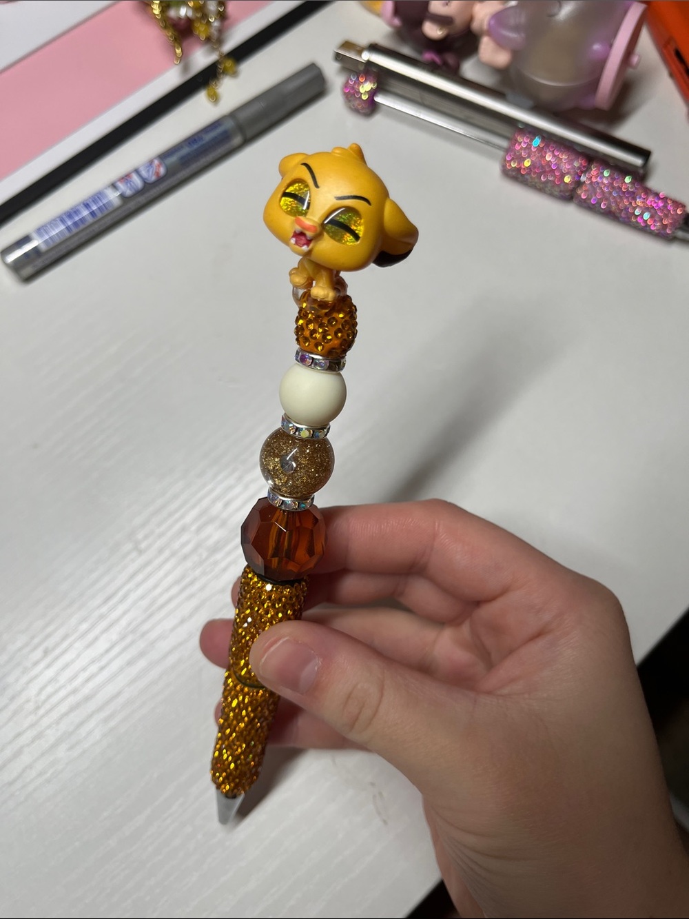 Lion King lightweight fancy beaded pen